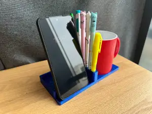 Office organizer with mug and phone holder
