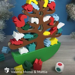 Christmas Tree Balance Stacking Game