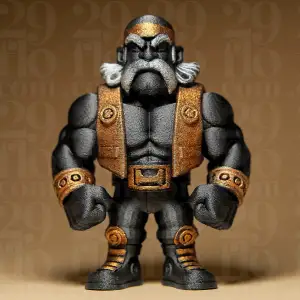 Hulk Hogan Cartoon Style Miniature