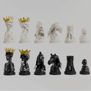♟️JUEGO DE AJEDREZ - CORONA DE HUESOS 3D