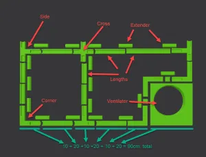 Modular Window Screen Frame & Ventilation Duct