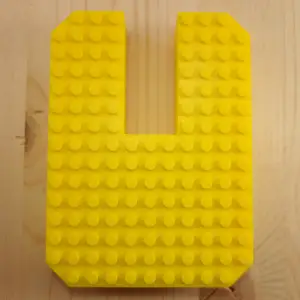 3D Letter U - Lego Compatible Studs