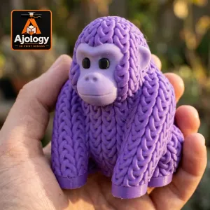 Knitted Cute gorilla – STL & 3MF Files for 3D Printing