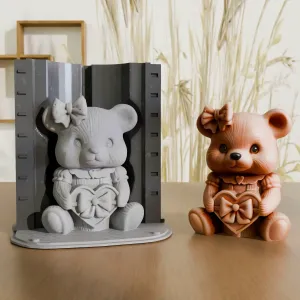 Valentine's Day Bear Silicone Mold