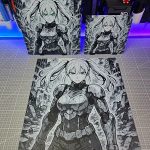 Girl Anime Futur Armor – Hueforge – 4 Colors
