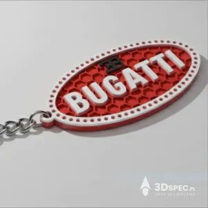 Bugatti logo keychain