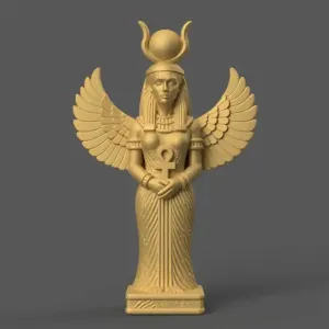Isis Winged Statue 3D Print STL - Egyptian Decor