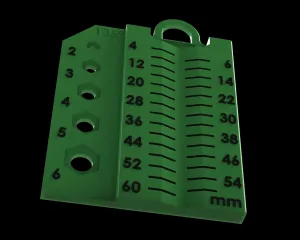 SCREW & NUT MEASUREMENT - METRIC 60MM / 6MM
