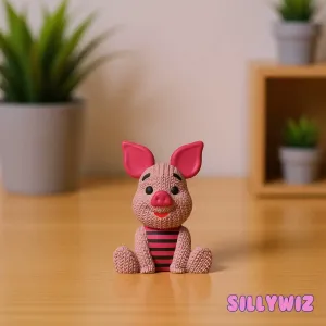 Piglet from Winnie the Pooh Knitted - Crochet
