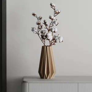 Vase big ribs triangle