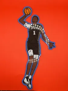 Wemby Dunk Silhouette Wall Art | Spurs Fan Art