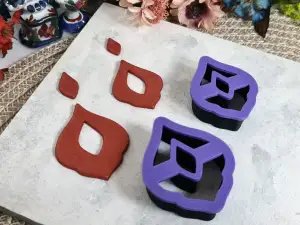 Double ovoid shaped cutters for polymer clay