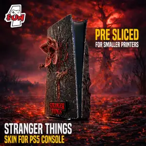 STRANGER THINGS PS5 CONSOLE COVER/SKIN – PRE-SLICED EDITION