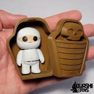 FLEXI CUTE MUMMY WITH COFFIN/SARCOPHAGUS PRINT IN PLACE