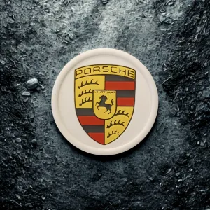 Porsche multi-color coffee coaster
