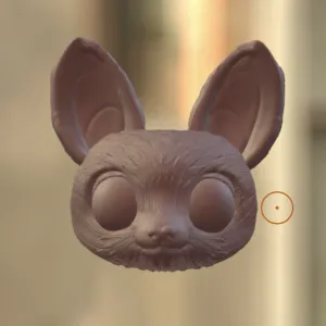 Cartoon fox head and feet for BJD/Armature