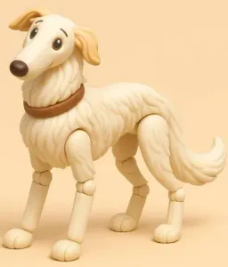 playful pet© series 1 #1 borzoi flexi toy figurine