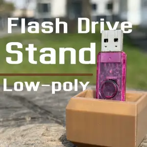 Flash Drive Stand: Low-poly