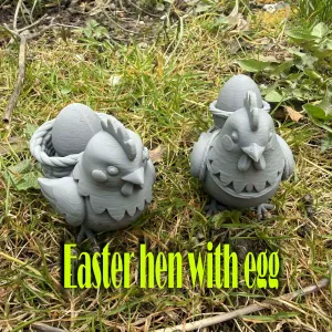 Easter hen with egg