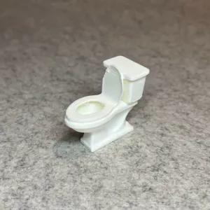 Dollhouse toilet for miniature house bathroom