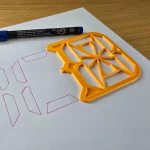 16-Segment Schablone Zeichenschablone Digital