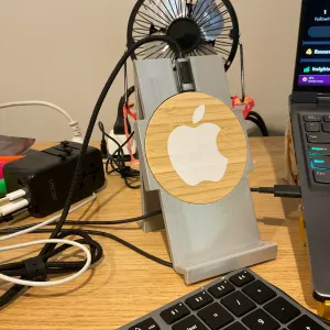 Phone stand w wire less charger