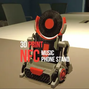 NFC Vinyl Record Phone Stand