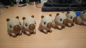 Capibara en 3D para llavero