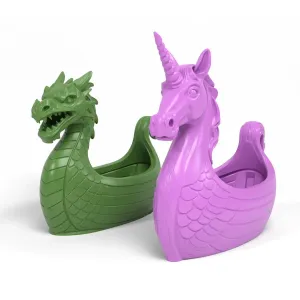 Unicorn and dragon toy boats