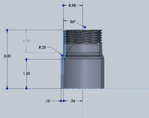 2in male to 1.5in female pipe adaptor with locknut