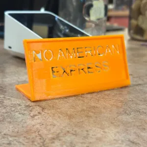 No American Express