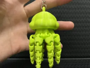 Jellyfish Clicker Keychain