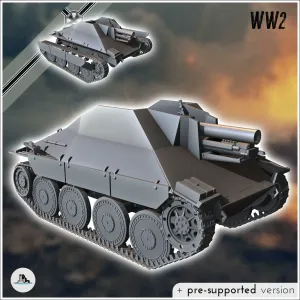 15 cm sIG 332 (Sf.) auf Jagdpanzer 38(t) - WW2 miniatures ar