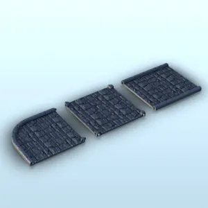 Road modular system 1 - terrain WW2 scenery modern miniature