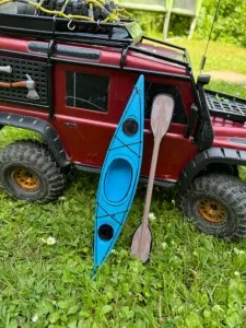 Kayak with paddle 1:10 for Traxxas TRX 4 Defender