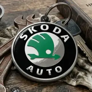 Škoda Logo Keychain – 4 Color / Single Color Option
