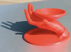 Hand Jewelry stand with dish