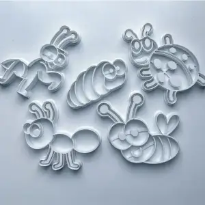 BUGS - SET OF 5 CUTTERS - FOR COOKIES - FONDANT - PLAYDOUGH