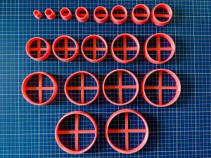 Round cookie cutters dia10mm to dia100mm