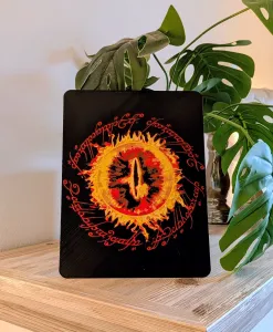 Sauron’s Eye & The One Ring Inscription | HueForge 3D Wall A