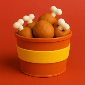 Bucket of Fried Chicken Toy