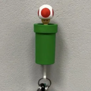 Super Mario Pipe Key Hanger with Z-Top Pop-Up Mechanism