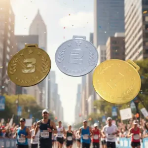 medallas de competencia con la frase "es posible"
