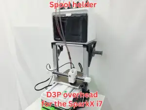 Spool holder for D3P overhead mount for SparkX i7