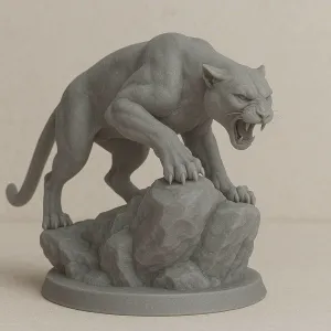 puma attack sculpture