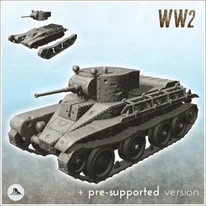 BT-5 tank - Russia USSR WW2 Flames of War Bolt Action