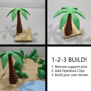 Desert tiles - sand tile with palm tree