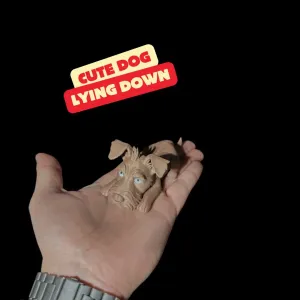 CUTE DOG SCULPTURE - LYING DOWN