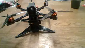 drone battery, receiver, landing gear.