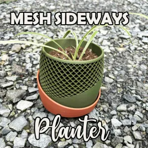 Mesh sideways planter